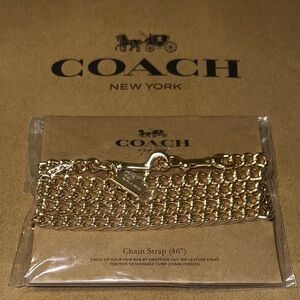Coach Gold Chain Strap